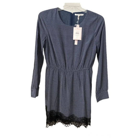 Avec Les Fellis Chic Mini Ready Long Sleeves Blue Dress Medium BNWT - Picture 7 of 8